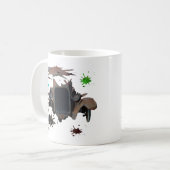 Rustikale Vintage-Auto-Grunge-Kunst, Kaffeetasse (Vorderseite Links)