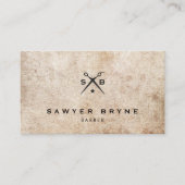 Rustikale Vintage Barbershop-Schere Ernennung Terminkarte (Vorderseite)