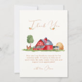 Rustikale Vintage Bauern Markt Barnyard Baby Dusch Dankeskarte (Vorderseite)