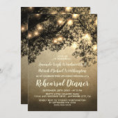 Rustikale Vintage Bäume Probe Abendessen Einladung (Vorne/Hinten)