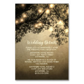 Rustikale Vintage Baumzweig-Hochzeitskarten Tischnummer (Vorderseite)