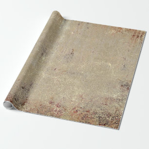 Rustikale Vintage-Beige-Braun-Grunge-Textur Geschenkpapier