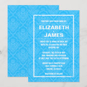 Rustikale Vintage blaue Einladung (Vorne/Hinten)