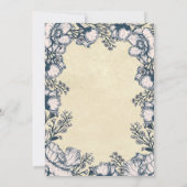 Rustikale Vintage Blume Blumenzwiebeleinladung Einladung (Rückseite)