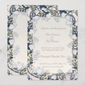 Rustikale Vintage Blume Blumenzwiebeleinladung Einladung (Vorne/Hinten)