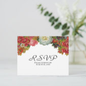 Rustikale Vintage Blume Herbsthochzeit RSVP Postkarte (Stehend Vorderseite)