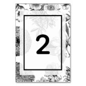 Rustikale Vintage Blume Hochzeit Tischnummer (Rückseite)