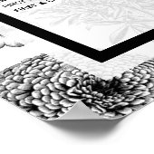 Rustikale Vintage Blume Hochzeitsdiagramm Poster (Ecke)