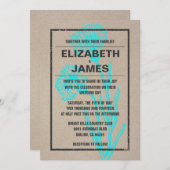 Rustikale Vintage Blume Hochzeitseinladungen Einladung (Vorne/Hinten)