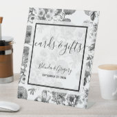 Rustikale Vintage Blume Hochzeitskarten & Geschenk Sockelschild (In Situ)