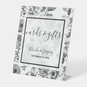 Rustikale Vintage Blume Hochzeitskarten & Geschenk Sockelschild