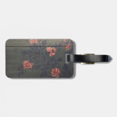 Rustikale Vintage Blumen Gepäckanhänger (Rückseite horizontal)