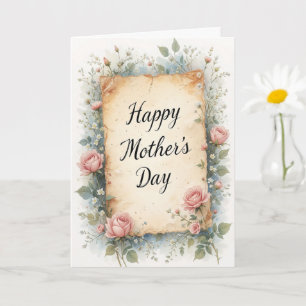Rustikale Vintage-Blumen-Muttertags-Mum Karte