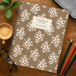 Rustikale Vintage-Blumen-Textur-Studenten-Individu Notizblock