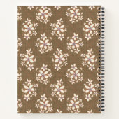 Rustikale Vintage-Blumen-Textur-Studenten-Individu Notizblock (Rückseite)
