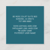 Rustikale Vintage Blumenfotografie Quadratische Visitenkarte (Rückseite)