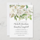 Rustikale Vintage Blumenhochzeit Einladung (Vorderseite)