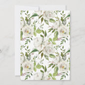 Rustikale Vintage Blumenhochzeit Einladung (Rückseite)