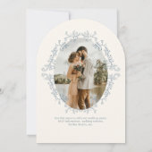 Rustikale Vintage Blumenstrasse Einladung (Rückseite)