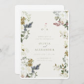 Rustikale Vintage Blumenstrasse Kunstvoll wandern  Einladung (Vorne/Hinten)