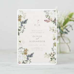 Rustikale Vintage Blumenstrasse Kunstvoll wandern  Einladung