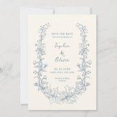 Rustikale Vintage Blumenstrauß Save The Date (Vorderseite)