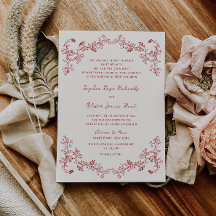 Rustikale Vintage Blumenverkrustung Red Wedding