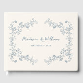 Rustikale Vintage Blumenzange Gästebuch (Vorderseite)