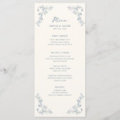 Rustikale Vintage Blumenzange Menükarte (Vorderseite)