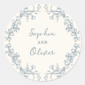 Rustikale Vintage Blumenzange Runder Aufkleber (Vorderseite)