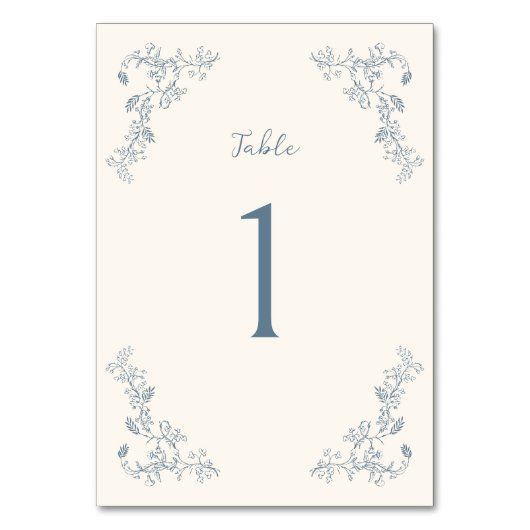 Rustikale Vintage Blumenzange Tischnummer (Vorderseite)