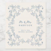 Rustikale Vintage Blumenzange Weinetikett (Einzelnes Label)