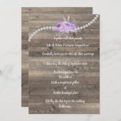 Rustikale Vintage Blütenhochzeit Lilac Einladung (Vorne/Hinten)