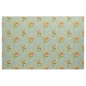 Rustikale Vintage Botanicale Orangenweide Grün Stoff (Fat Quarter (45,7 x 55,9 cm))