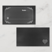 Rustikale Vintage Chalk Board Hochzeitskarte Platzkarte (Vorne/Hinten)