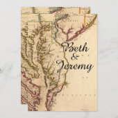 Rustikale Vintage Chesapeake Bay Hochzeit Einladun Einladung (Vorne/Hinten)