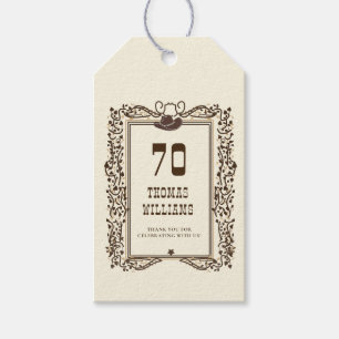 Rustikale Vintage-Cowboy-Western-Scheunen-Hochzeit Geschenkanhänger