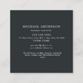 Rustikale Vintage Einfache Bienenhoney Schwarz-wei Quadratische Visitenkarte (Rückseite)