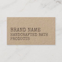 Rustikale, Vintage einfache, hausgemachte Kraft Visitenkarte