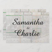 Rustikale Vintage Einladung (Vorne/Hinten)