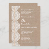 Rustikale Vintage Einladung zur Hochzeit (Vorne/Hinten)