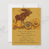 Rustikale Vintage Elchweihnacht Einladung (Vorderseite)