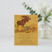 Rustikale Vintage Elchweihnacht Einladung (Stehend Vorderseite)