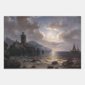 Rustikale Vintage Elegantin Geschenkpapier Set (Vorderseite 3)