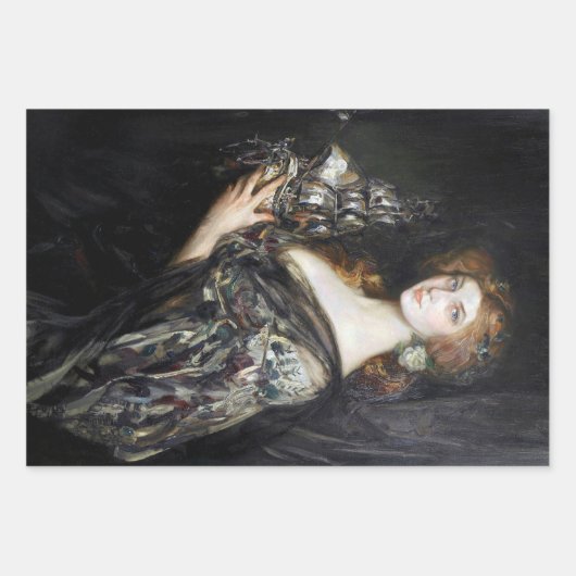 Rustikale Vintage Elegantin Geschenkpapier Set (Vorderseite)