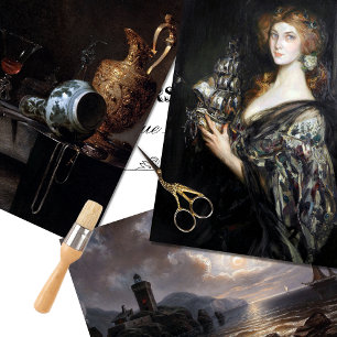 Rustikale Vintage Elegantin Geschenkpapier Set