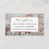 Rustikale Vintage Elfenbeinbraune Spitzen Blumenty Empfehlungskarte (Rückseite)