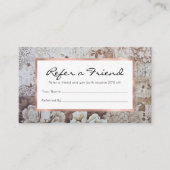 Rustikale Vintage Elfenbeinbraune Spitzen Blumenty Empfehlungskarte (Vorderseite)