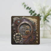 Rustikale Vintage Erinnerungen des Vaters Feiertagskarte (Stehend Vorderseite)