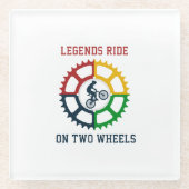 Rustikale Vintage Fahrradspirale Glasuntersetzer (Vorderseite)